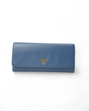 Prada Wallet On Chain Saffiano Blu