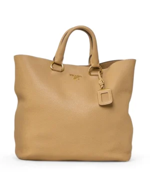 Prada Shopper Vertical GM Granulata Beige