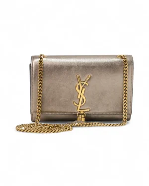 Saint Laurent Kate Nappina Small Laminata Oro