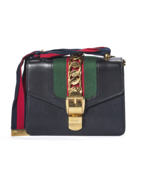 Gucci Sylvie Chain Mini Web Nera