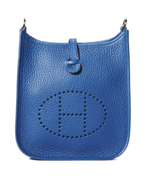 Hermès Sac Evelyne 16 Clemence Blue Tie