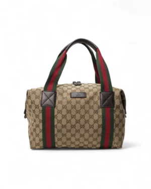 Gucci Shopper Medium Web GG Supreme Marrone