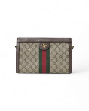 Gucci Tracolla Ophidia Small GG Supreme Marrone