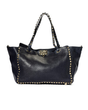 Valentino Rockstud Shopper Large Blu