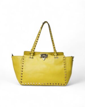 Valentino Rockstud Shopper Small Gialla