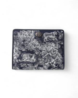 Dior Pochette Dior 30 Montaigne Toile De Jouy Reverse Blue