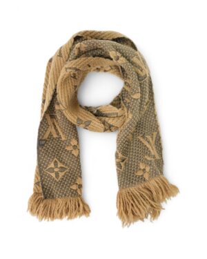 Louis Vuitton Sciarpa Lana Monogram Lurex Beige