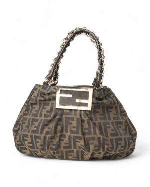 Fendi Mia Small FF Logomania Marrone