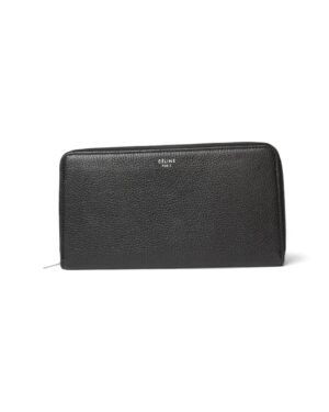 Celine Portafoglio Zip Granulato Nero