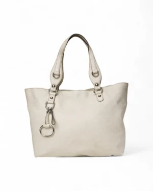 Gucci Shopper Horsebit Large Guccissima Bianca