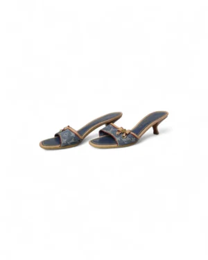 Louis Vuitton Sandalo Mule Denim Blu