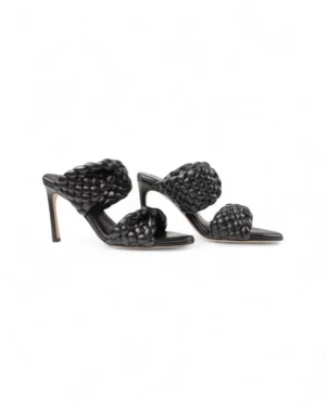 Bottega Veneta Sandalo Padded Intreccio Nero