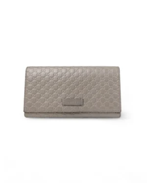Gucci Portafoglio Clip Microguccissima Grigio
