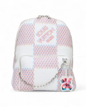 Louis Vuitton Zaino Racer Damier Spray Bianco