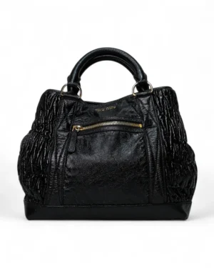 Miu Miu Shopper Groffata Medium Lucida Nero