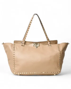Valentino Rockstud Shopper Large Biscotto
