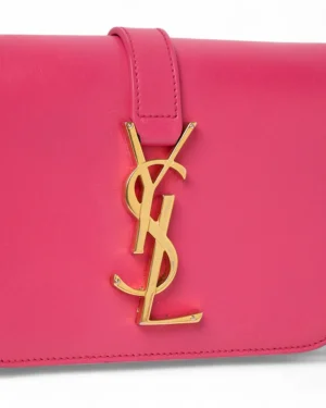 Alternative view of Saint Laurent Universite Bag Small Box Fucsia