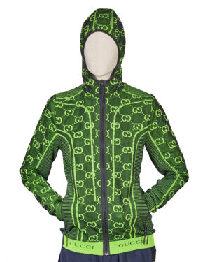 Gucci Felpa GG Tubolare Jersay Verde Fluo