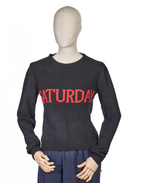 Alberta Ferretti Maglione Saturday Lana Nero