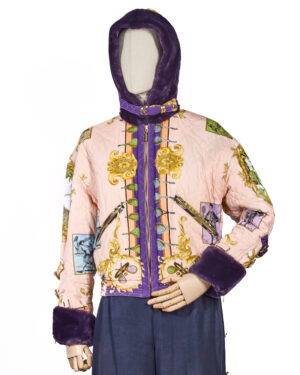 Versace Sport Bomber Tennis Barocco Pelliccia Rosa