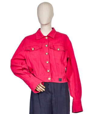 Versace Jeans Couture Giubbotto Denim Fucsia