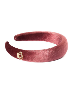 Dolce & Gabbana Cerchietto Gioiello Velluto Rosa