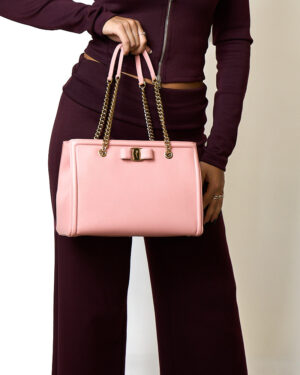 Alternative view of Salvatore Ferragamo Tote Medium Martellata Rosa