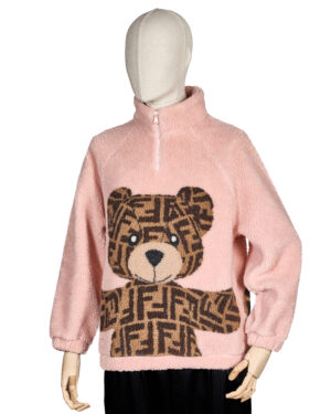 Fendi Maglione Teddy Bear FF Rosa