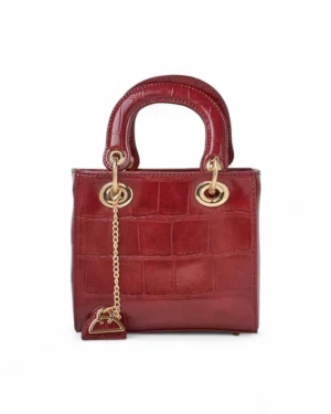 Mastrobag Tote Mini Pelle Cocco Wine