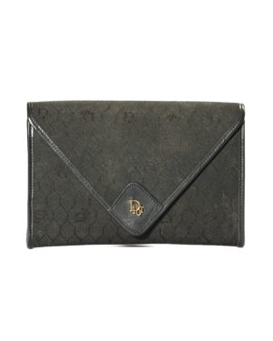 Dior Pochette Honeycomb Vintage Tela Grigio
