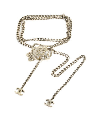 Chanel Crystal CC Camelia Argento