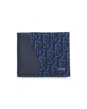 Dior Portafoglio Bifold Saddle Oblique Blu