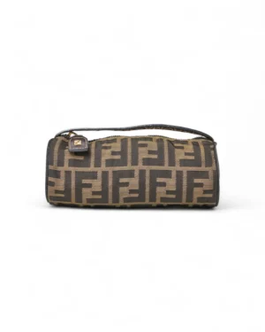 Fendi Pochette Mini FF Logomania Marrone