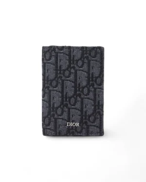 Dior Portacarte Bifold Vertical Oblique Nero