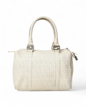 Fendi Boston Small FF Logomania Bianco