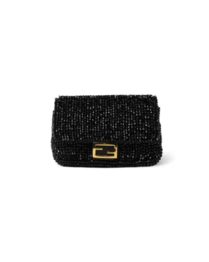 Fendi Baguette Midi Swarovski Nera
