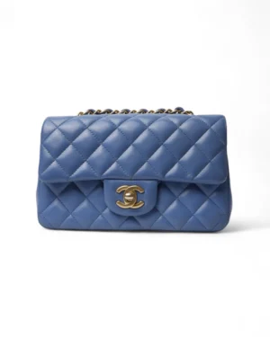 Chanel Mini Flap Rectangular Timeless Azzurra