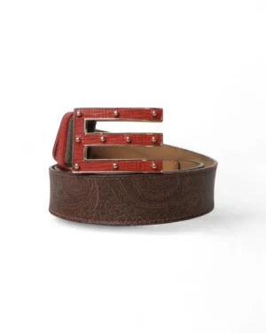 Etro Cintura Paisley Bordeaux
