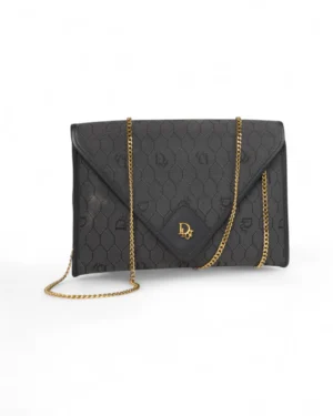 Dior Pochette Honeycomb Vintage Tela Nera