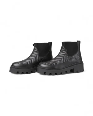 Gucci Stivaletto GG Matelassé Pelle Nero