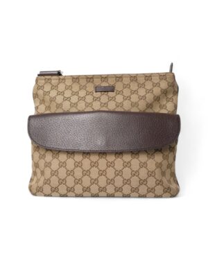 Gucci Tracolla Man Medium Web GG Supreme Marrone