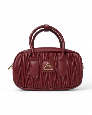 Mastrobag Bassotto Small Matelassè Wine Red