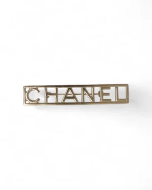 Chanel Spilla Logo Placca Oro