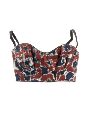 Dolce & Gabbana Corsetto Flower Laminato Blu