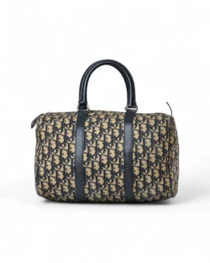 Dior Bowling Vintage Medium Oblique Blu