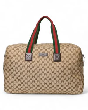 Gucci Borsone 50 GG Supreme Web Marrone