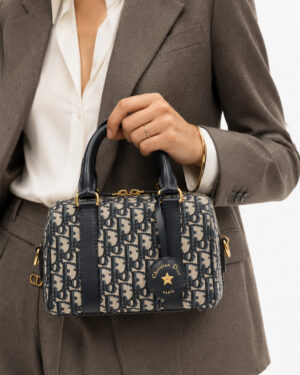 Alternative view of Dior Groove Small Jacquard Oblique Blu