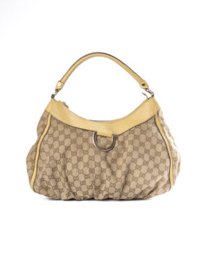 Gucci Sottospalla D-Ring Hobo GG Supreme Gialla