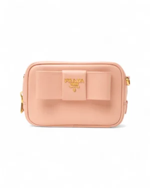 Prada Camera Bag Mini Fiocco Saffiano Rosa