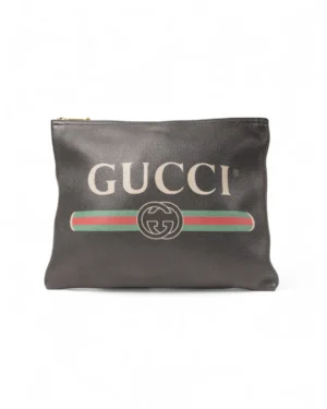 Gucci Pochette Medium Logo Web Nera